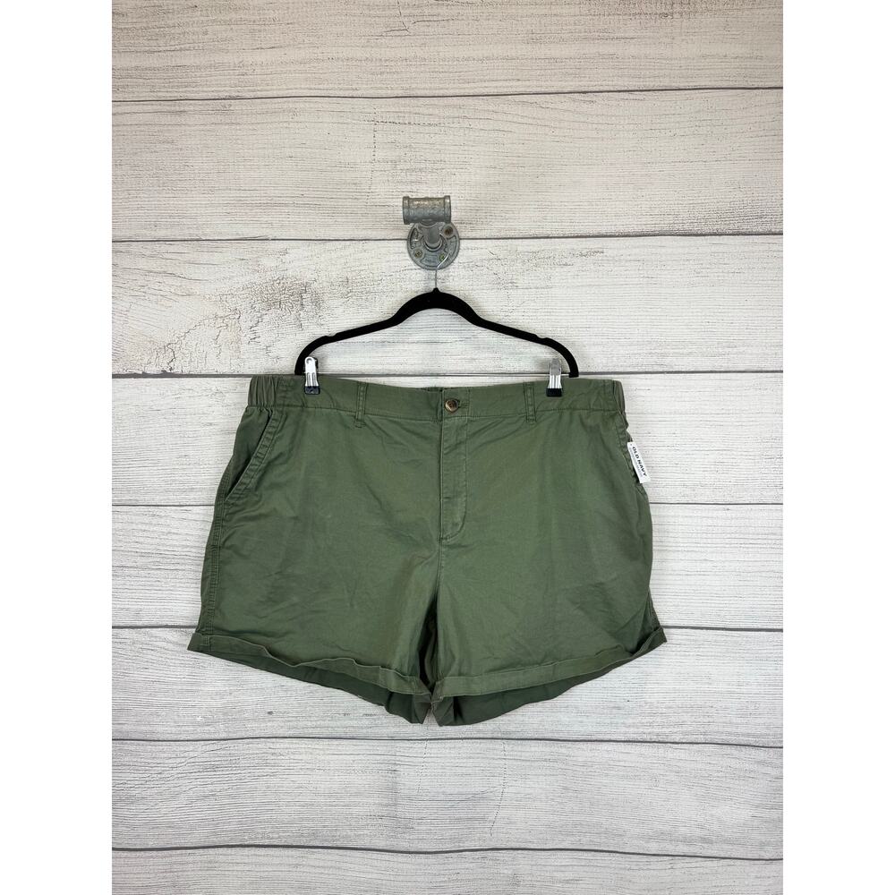 Old Navy Plus Size Green Washed OG Chino Shorts Size 3X